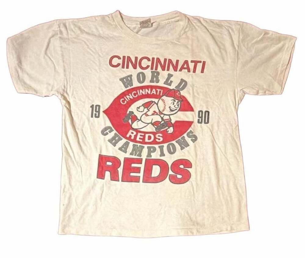 Signal Cincinnati Reds 1990 World Series Champions T-Shirt White MLB Baseball